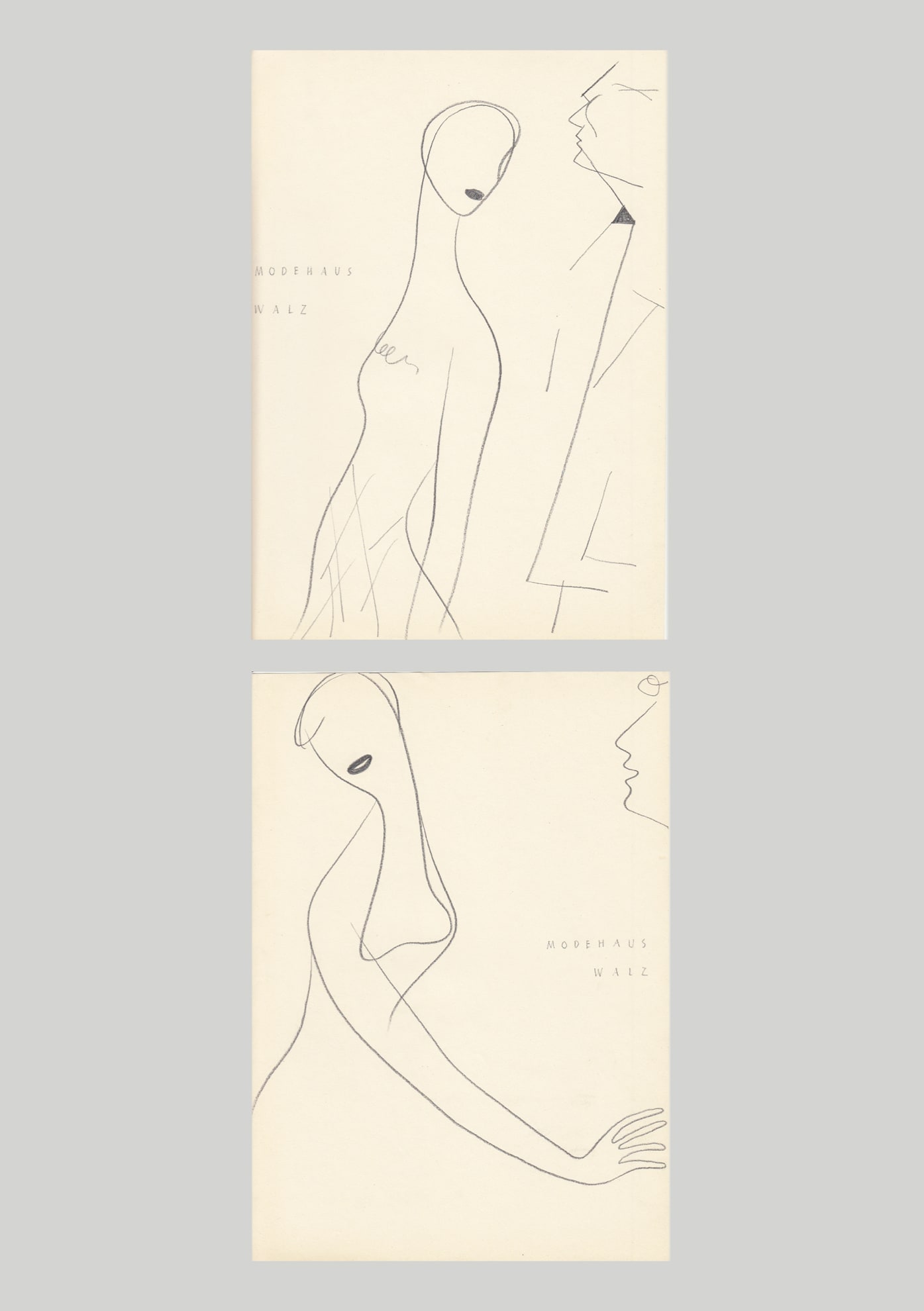 Bleistiftzeichnungen von Italienreise (o. J.). Gestaltung: Otl Aicher. © Florian Aicher Rotis, HfG-Archiv / Museum Ulm. HfG-Ar Ai AZ 578.